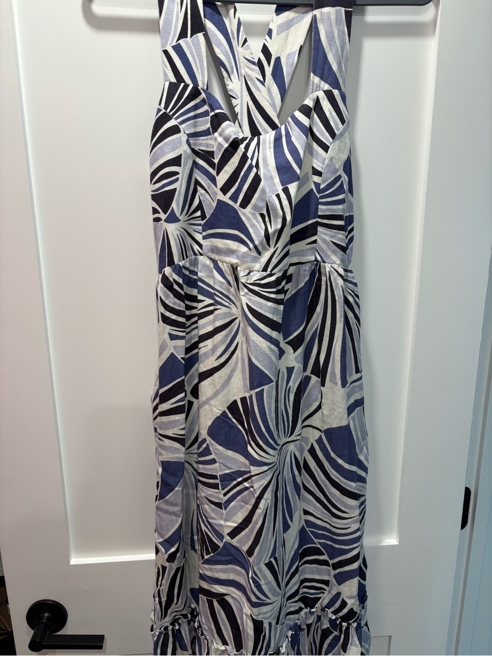 Tuckernuck Navy, White and Black Swirl Maxi Dress